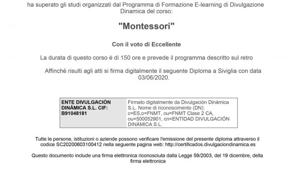 Divulgazione Dinamica Montessori